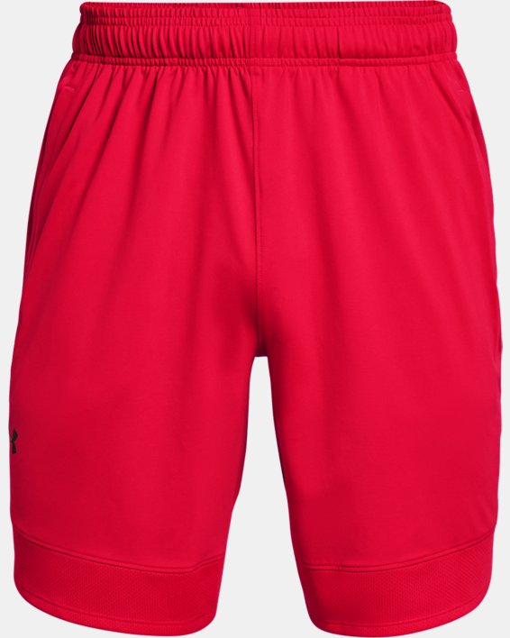 男士UA Training Stretch短褲 in Red image number 4